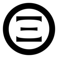 Ksi greek symbol capital letter uppercase font icon in circle round black color vector illustration flat style image