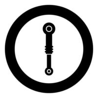 Shock absorber Suspension icon in circle round black color vector illustration solid outline style image