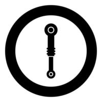 Shock absorber Suspension icon in circle round black color vector illustration solid outline style image