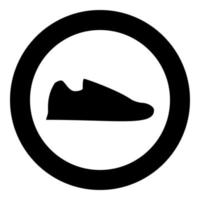 Running shoes Sneakers Sport shoes Run shoe icon in circle round black color vector illustration flat style image