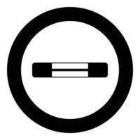 Electric fuse circuit symbols Overload protection Fusible element icon in circle round black color vector illustration flat style image