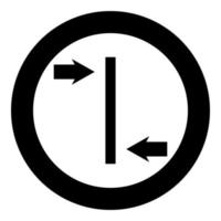 Offset image pattern Designation on the wallpaper symbol icon in circle round black color vector illustration flat style image