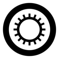 Good light fastness Designation on the wallpaper symbol icon in circle round black color vector illustration flat style image