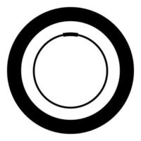 Camp with threaded connection for pipesHomut Reten Fastening for pipe icon in circle round black color vector illustration solid outline style image
