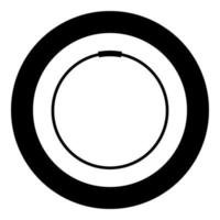 Camp with threaded connection for pipesHomut Reten Fastening for pipe icon in circle round black color vector illustration solid outline style image