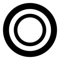 Rubber gasket Grommet seal Leakage o-ring Reten icon in circle round black color vector illustration solid outline style image