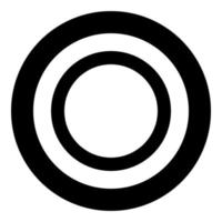 Rubber gasket Grommet seal Leakage o-ring Reten icon in circle round black color vector illustration solid outline style image