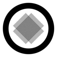 Grid from lines Symbol of fabric icon in circle round black color vector illustration flat style image