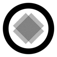 Grid from lines Symbol of fabric icon in circle round black color vector illustration flat style image