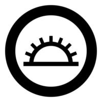 Medium light fastness Designation on the wallpaper symbol icon in circle round black color vector illustration flat style image