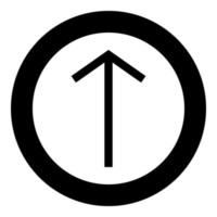 Teiwaz rune Telwaz tyr warrior symbol icon black color vector in circle round illustration flat style image