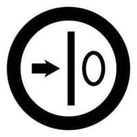 Custom sticker Designation on the wallpaper symbol icon in circle round black color vector illustration flat style image