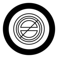 Halogen symbol type cooking surfaces sign utensil destination panel icon in circle round black color vector illustration flat style image