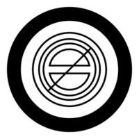 Halogen symbol type cooking surfaces sign utensil destination panel icon in circle round black color vector illustration flat style image