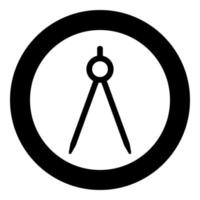 Divider circulus Circinus icon in circle round black color vector illustration image solid outline style