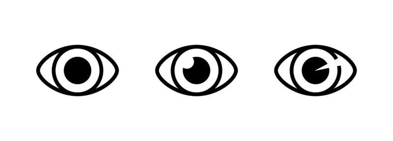 Modern letter eye icon. Creative eye icon in modern line style for your web mobile app logo design. Pictogram isolated on a white background. Editable linear set, pixel perfect vector graphics.