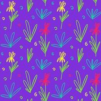 A pattern with lilies in neon color in a fashionable style vector