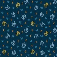 Vintage floral background. Pattern with a flower meadow of daisies vector