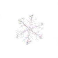Snowflake isolated on white background.Toy snowflake as Christmas tree decoration. photo