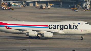 Freight carrier on airfield video