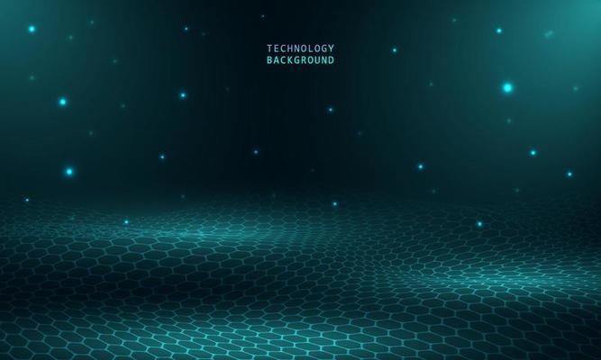 abstract wave technology background with blue light smooth and flow.