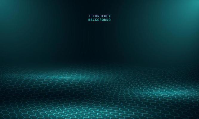 abstract wave technology background with blue light smooth and flow.