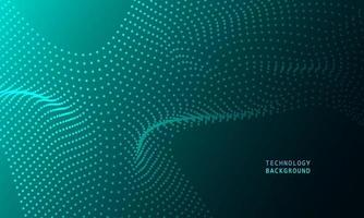 abstract wave technology background with blue light smooth and flow. vector