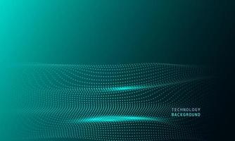 abstract wave technology background with blue light smooth and flow. vector