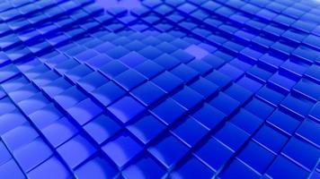 Minimalistic waves pattern made of cubes. Abstract Blue Cubic Waving Surface Futuristic Background.  3d render illustration. photo