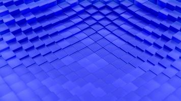 Minimalistic waves pattern made of cubes. Abstract Blue Cubic Waving Surface Futuristic Background.  3d render illustration. photo