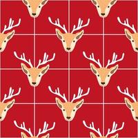 patrón de Navidad sin costuras con ciervos. ilustración vectorial