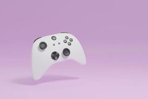 White game controller joystick 3D render illustration photo