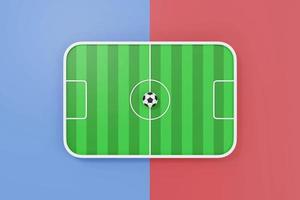 Minimal football soccer filed for competition 3D render illustration photo