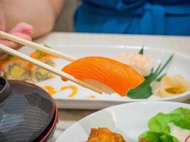 Eating Sushi, Japanese food photo