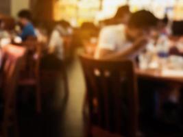 Customer in restaurant blur background photo