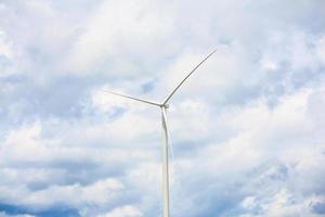 Wind turbines with the clouds and sky photo