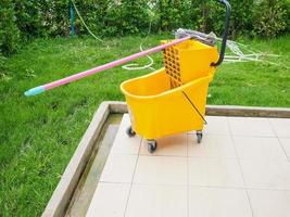 mop bucket close up photo