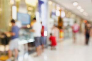 Blurred shopping mall background photo