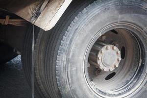 truck tire close up photo