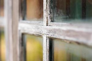 Very old grunged wooden window photo