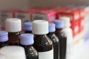 medicine bottles in the pharmacy photo