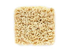 Instant noodles isolated on white background photo