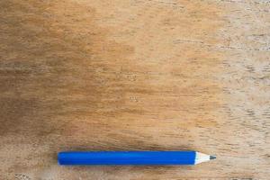 pencil on the wood table photo
