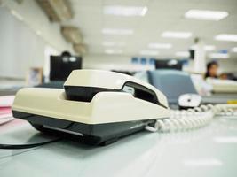 telephone on the office desk photo