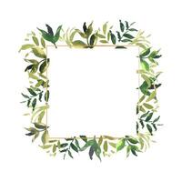 Floral frame, elegant illustration with flowers, leaves and branches used in various invitations, with space to put text. photo