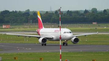 Iberia airline plane on the taxiway video