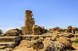 Dorian columns of Temple of Heracles in Agrigento, Sicily, Italy photo
