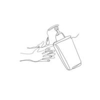 continuous line drawing liquid dispenser illustration vector isolated