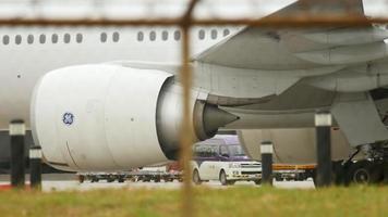 Boeing 777 close-up shot video