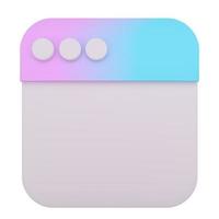 Blank social network post. Modern minimal design. 3d rendering. photo
